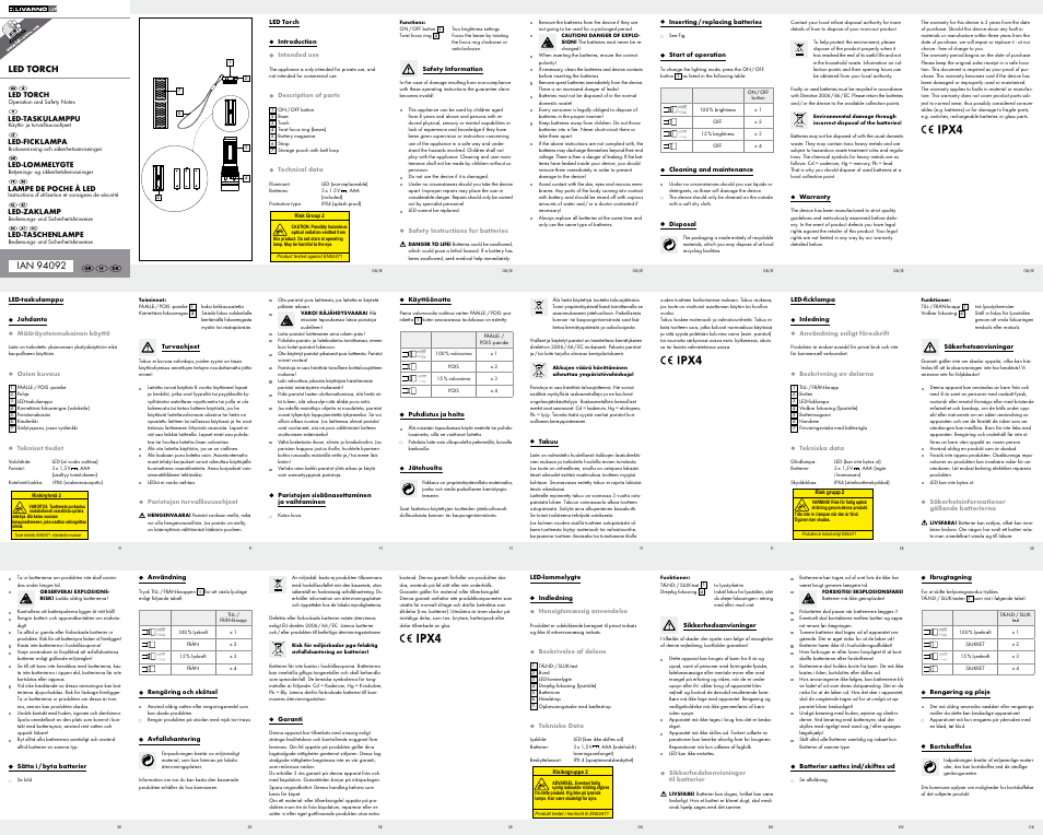 Livarno Z31976A/ Z31976B User Manual | 2 pages