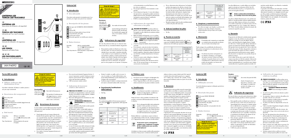 Livarno Z31976A/ Z31976B User Manual | 2 pages