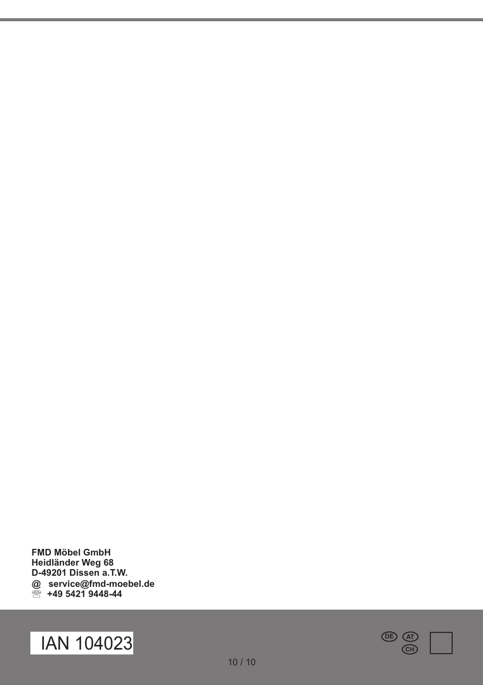 Livarno DRAWER SET User Manual | Page 10 / 10