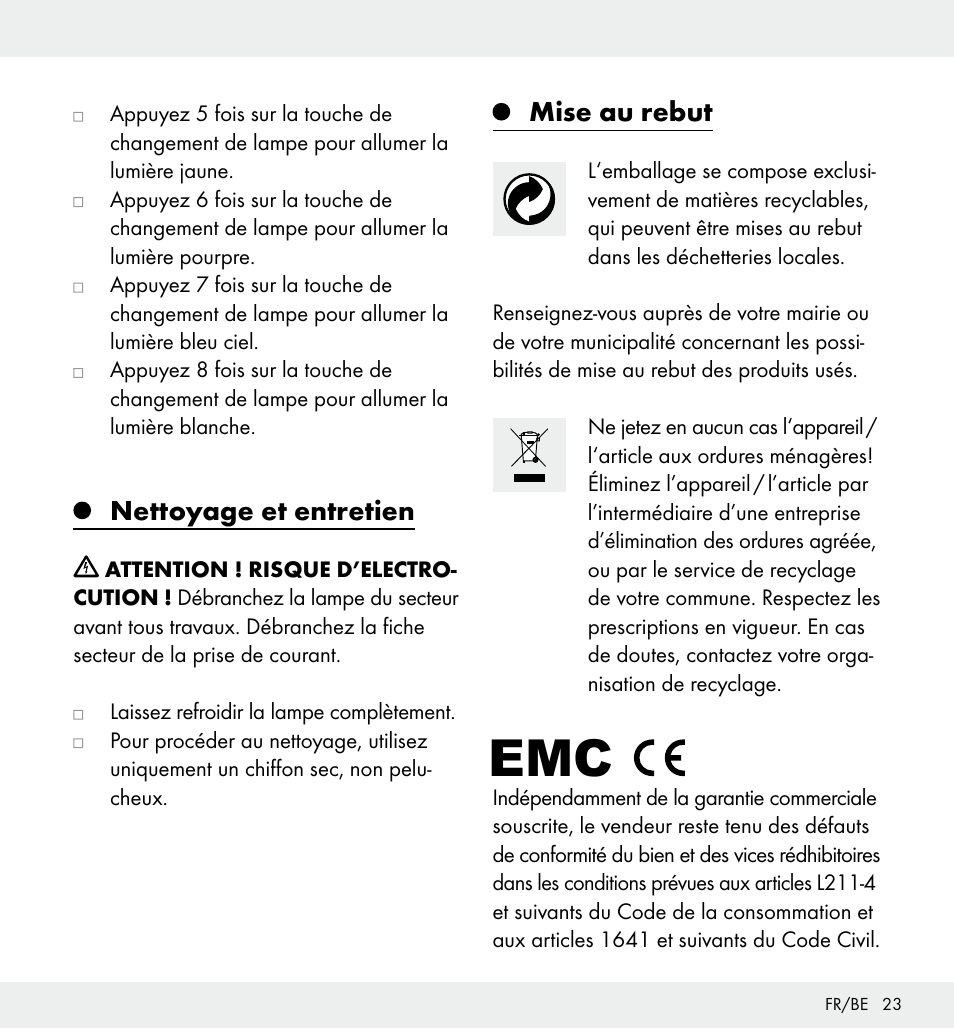 Nettoyage et entretien, Mise au rebut | Livarno Z31357 User Manual | Page 23 / 32