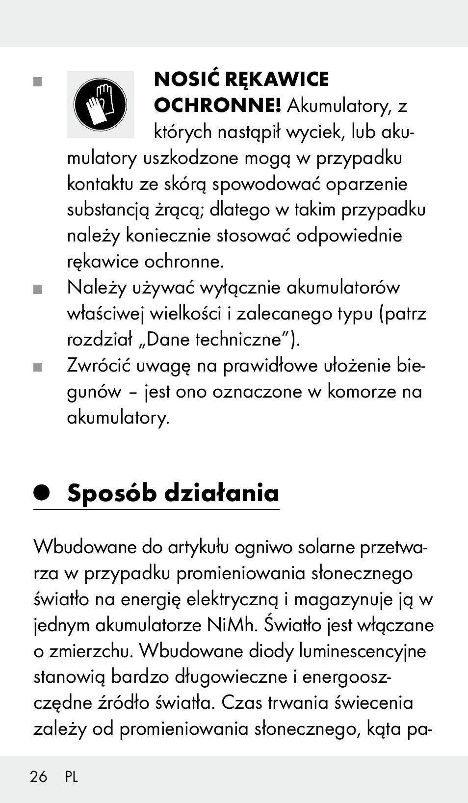 Sposób działania | Livarno Z31390 User Manual | Page 26 / 62