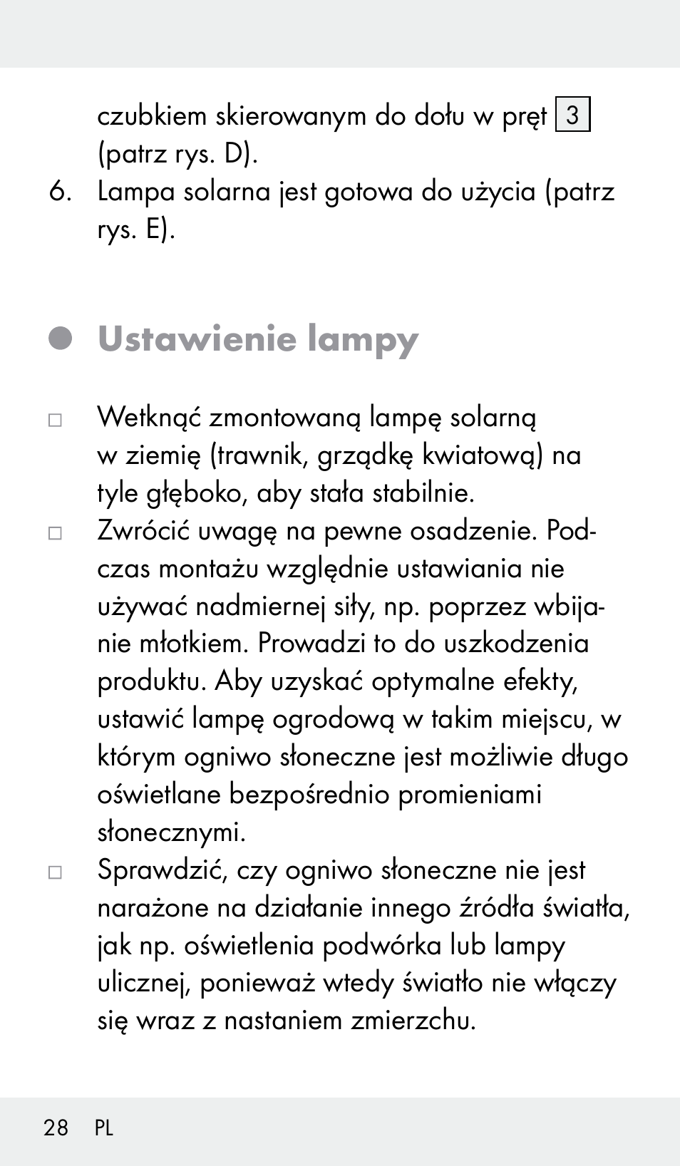 Ustawienie lampy | Livarno Z31390 User Manual | Page 28 / 62