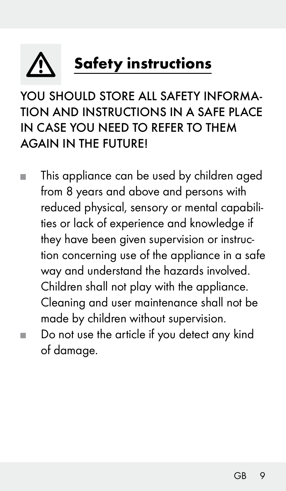 Safety instructions | Livarno Z31390 User Manual | Page 9 / 62
