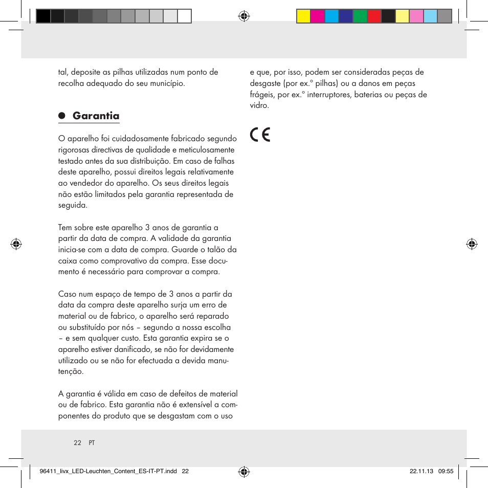 Garantia | Livarno Z31124A/Z31124B User Manual | Page 22 / 35