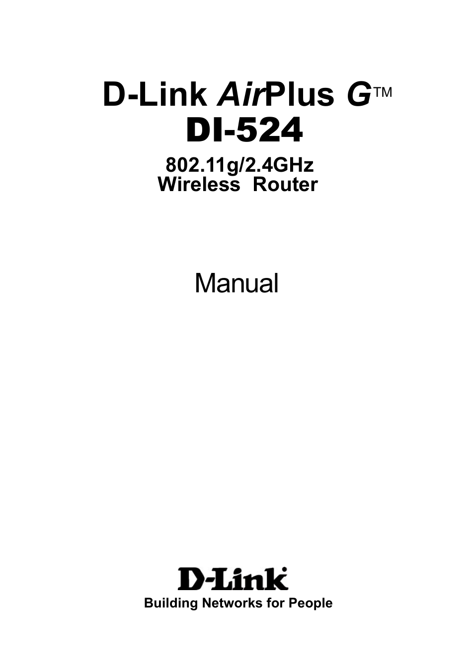 D-Link AirPlus DI-524 User Manual | 95 pages
