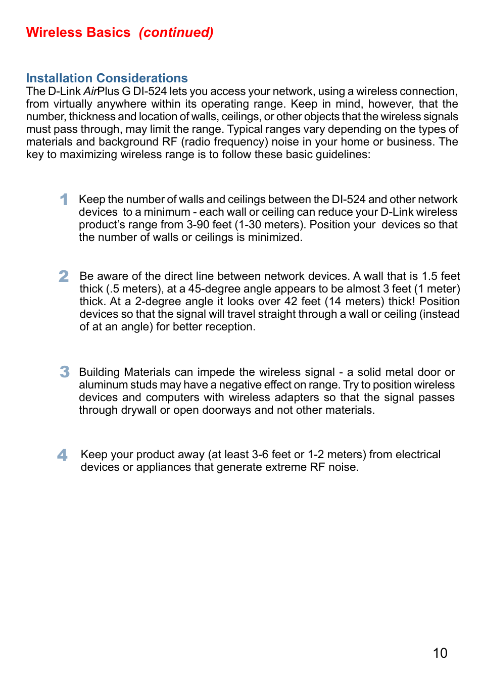 D-Link AirPlus DI-524 User Manual | Page 10 / 95