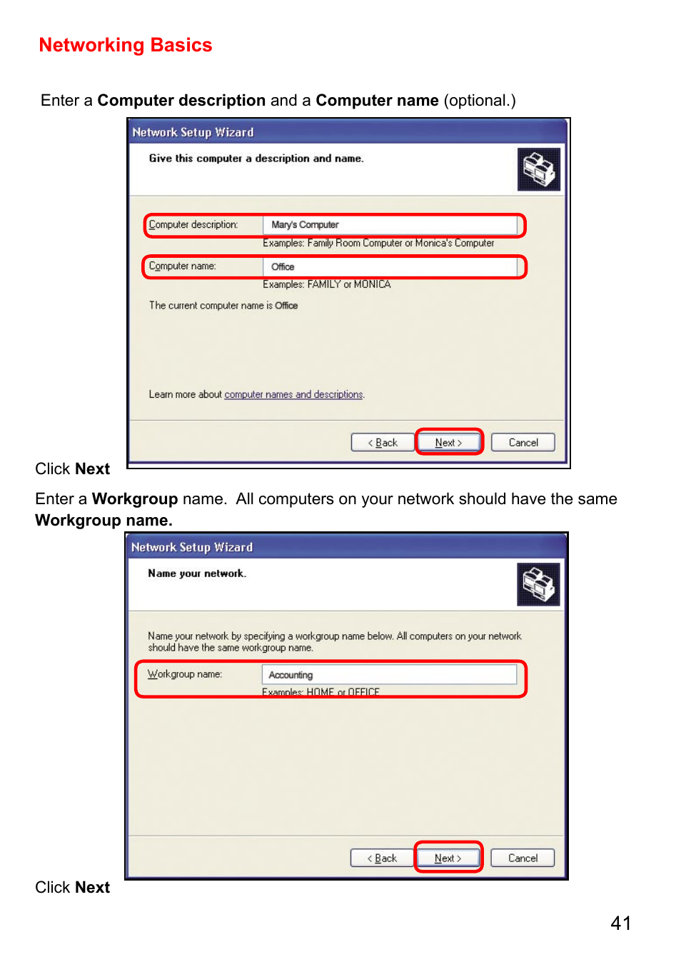 Networking basics | D-Link AirPlus DI-524 User Manual | Page 41 / 95