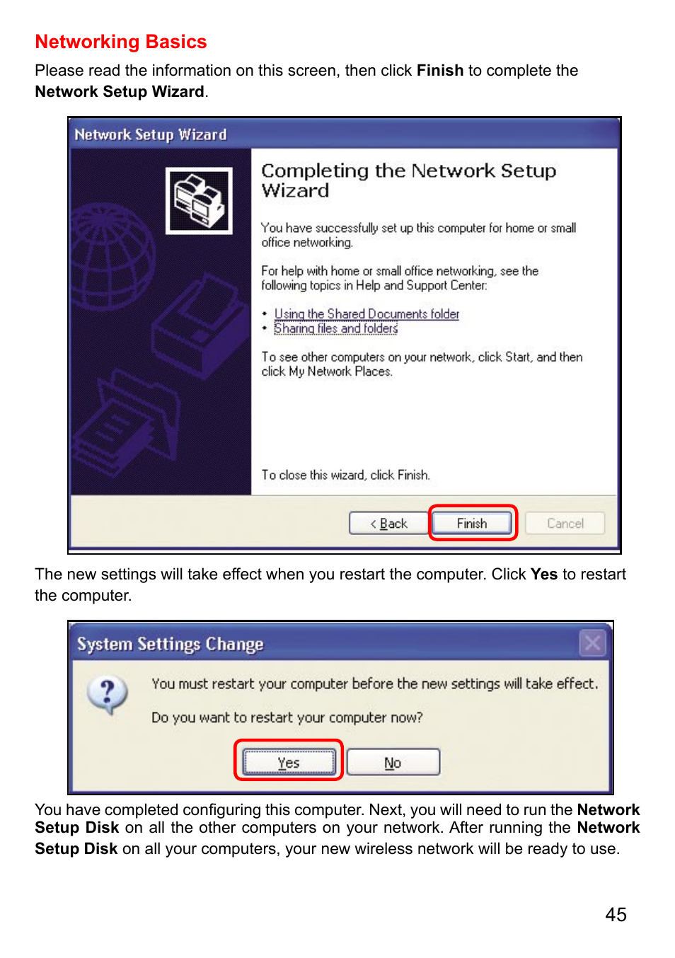 45 networking basics | D-Link AirPlus DI-524 User Manual | Page 45 / 95