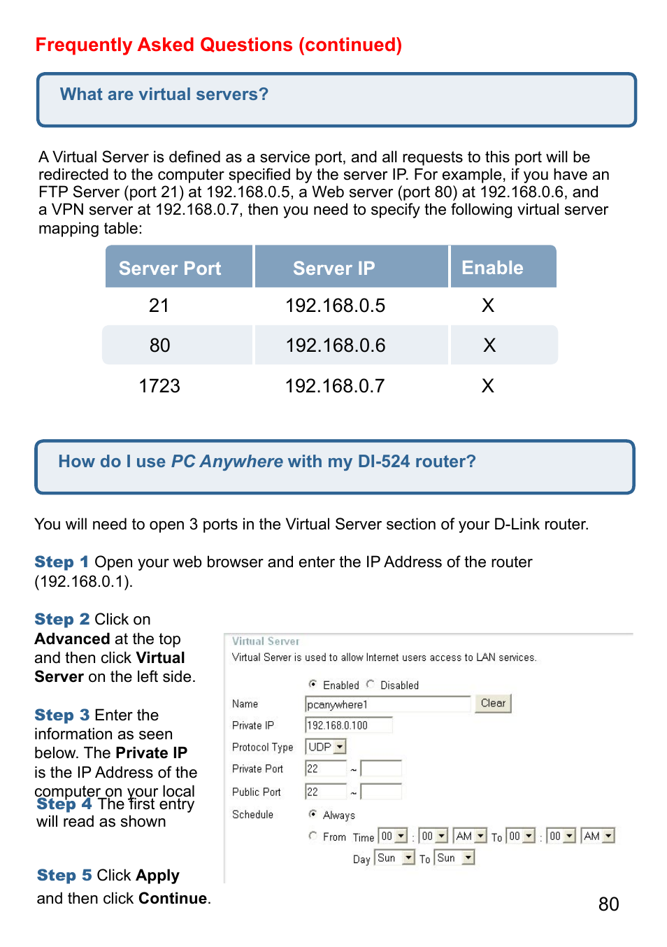 D-Link AirPlus DI-524 User Manual | Page 80 / 95