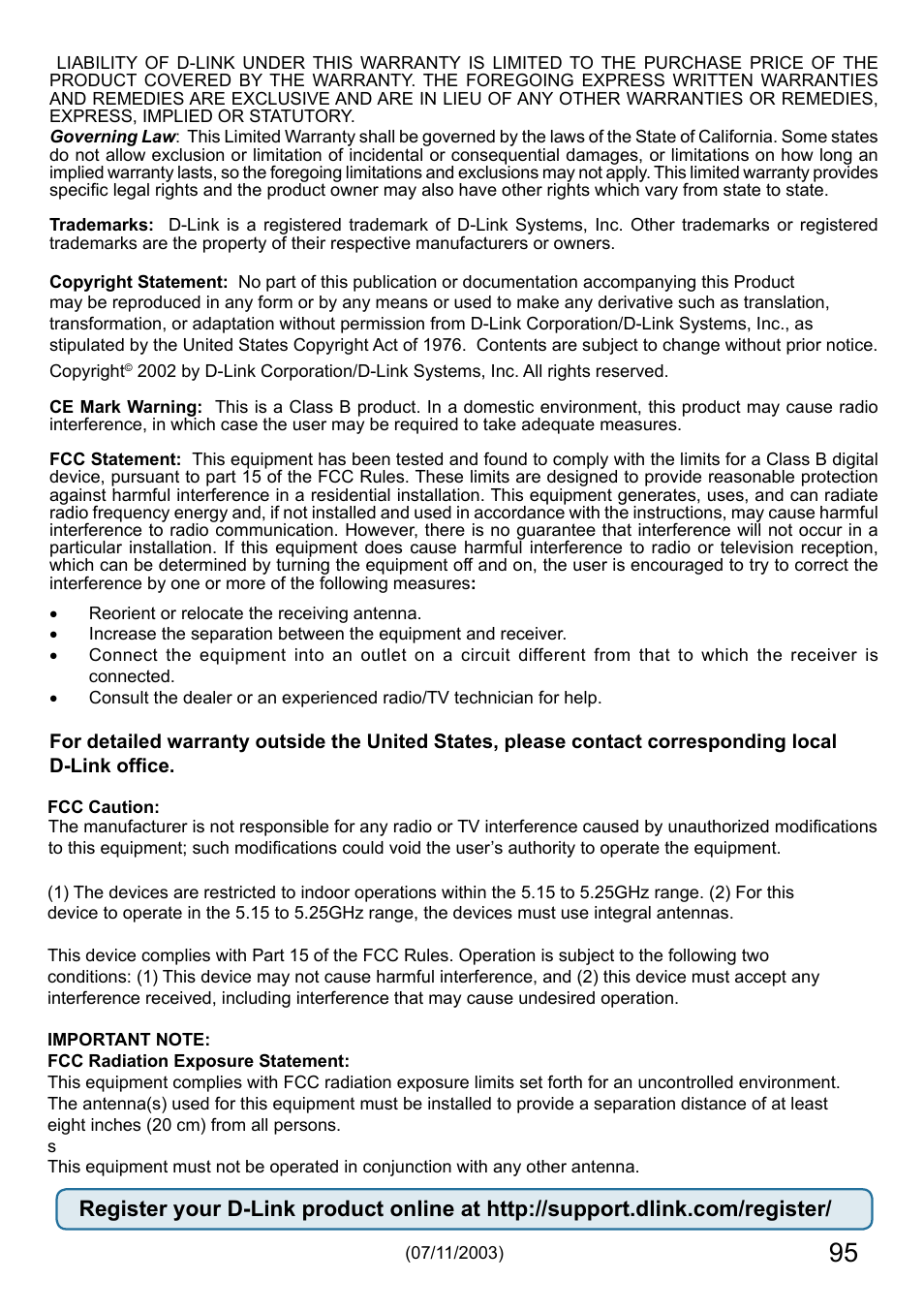 D-Link AirPlus DI-524 User Manual | Page 95 / 95