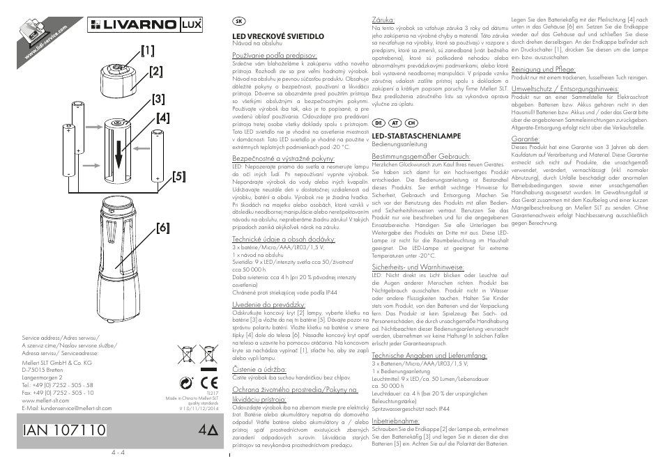 Livarno LED TORCH User Manual | Page 4 / 4