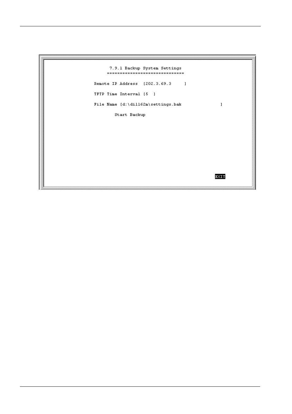 Backup system settings | D-Link DI-1162M User Manual | Page 115 / 140