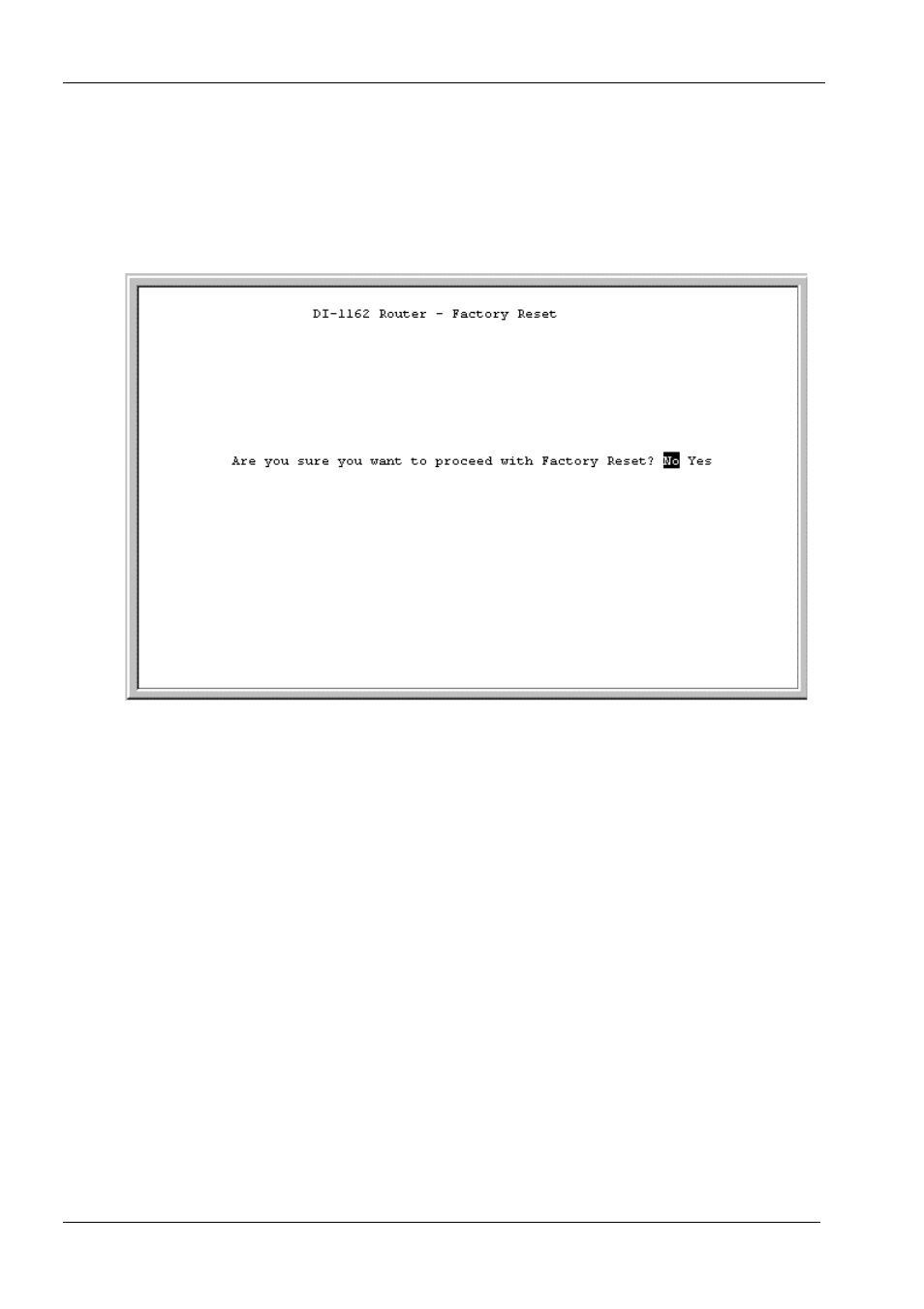 Factory reset, Execute bootload, Factory reset execute bootload | D-Link DI-1162M User Manual | Page 122 / 140