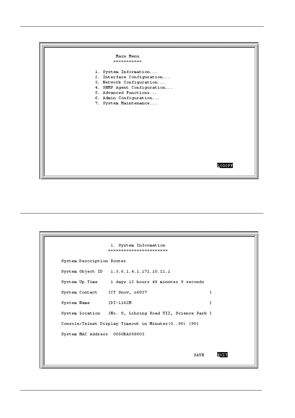 System information, Ystem, Nformation | D-Link DI-1162M User Manual | Page 22 / 140
