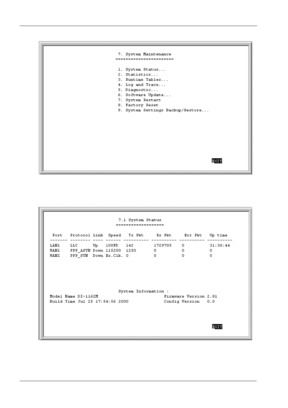 System status, Counter, System status counter | D-Link DI-1162M User Manual | Page 93 / 140