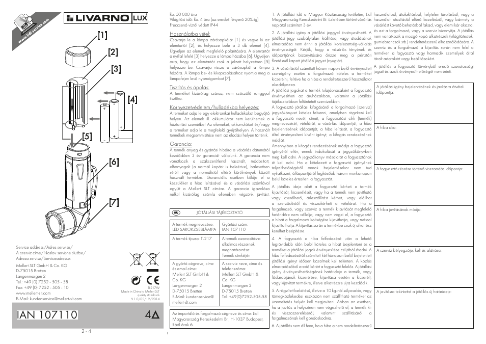 Livarno LED ANGLED TORCH User Manual | Page 2 / 4