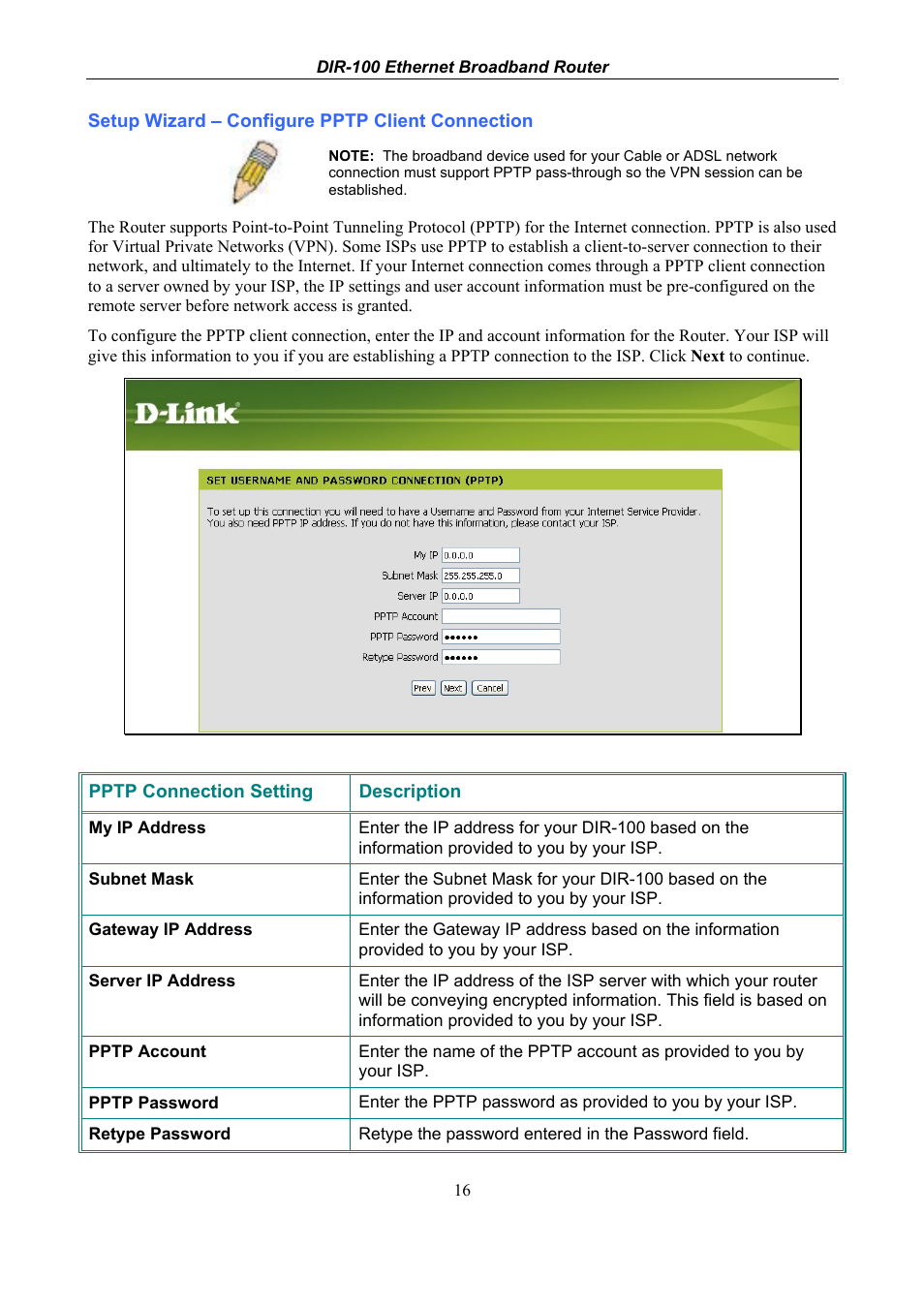 D-Link DIR-100 User Manual | Page 22 / 70