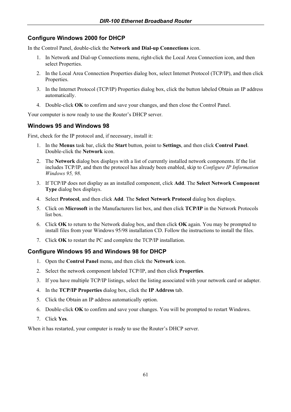 D-Link DIR-100 User Manual | Page 67 / 70