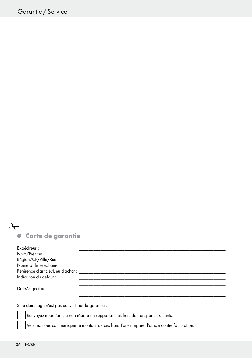 Garantie / service, Inhoudsopgave, Carte de garantie | Livarno 54317 User Manual | Page 36 / 53