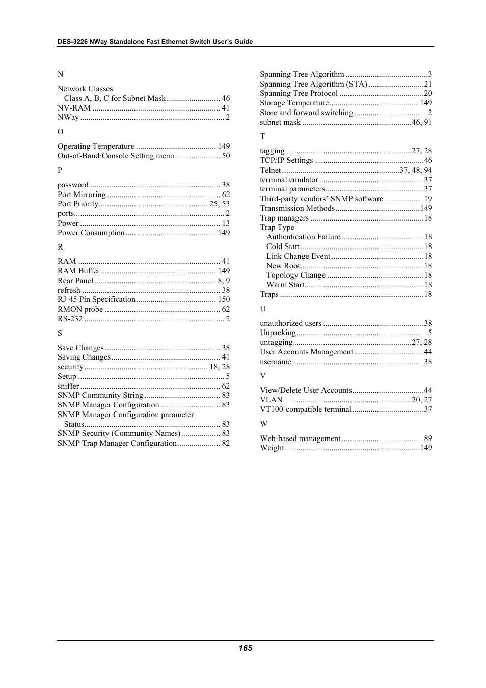 D-Link DES-3226 User Manual | Page 175 / 179