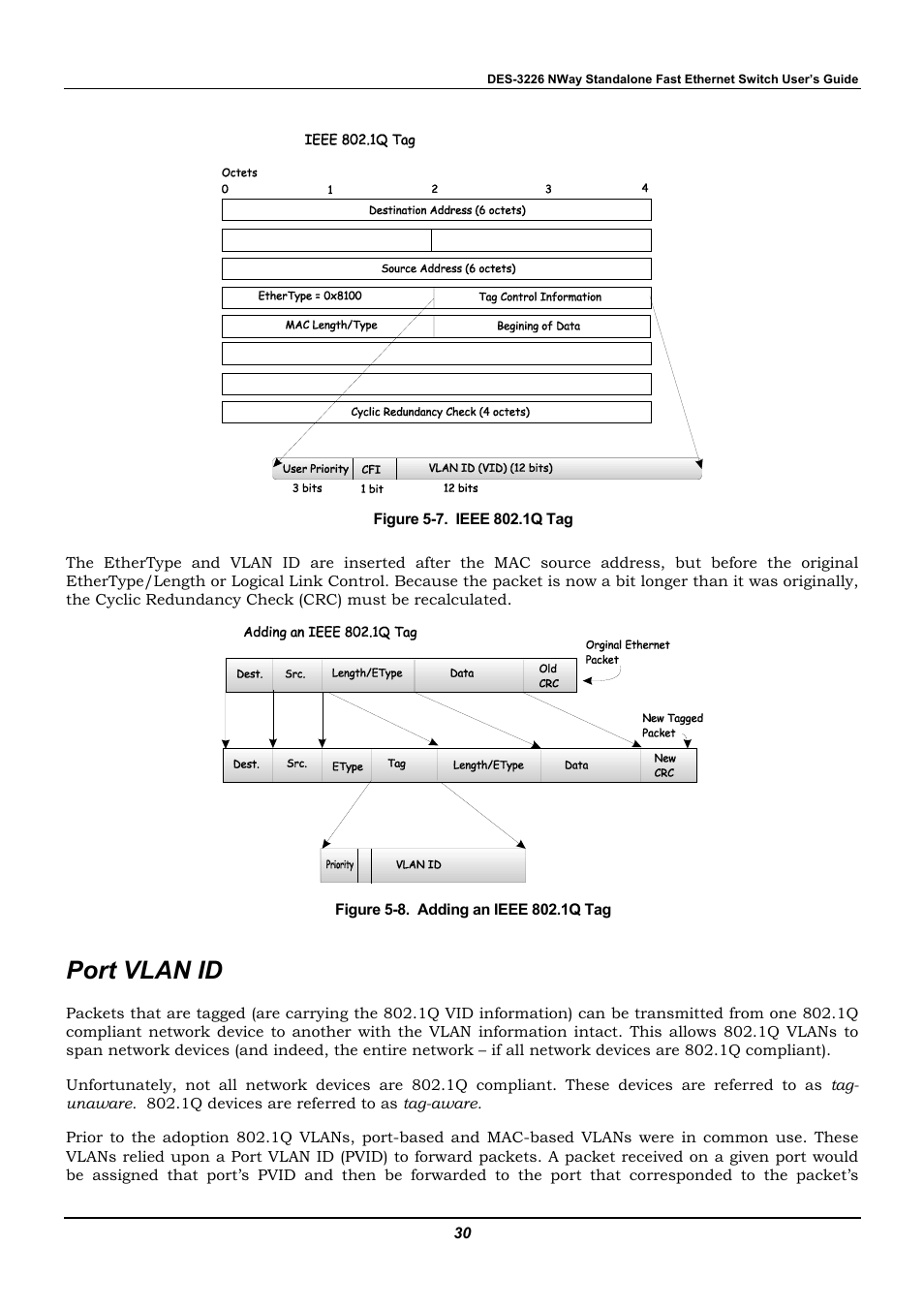 Port vlan id | D-Link DES-3226 User Manual | Page 40 / 179