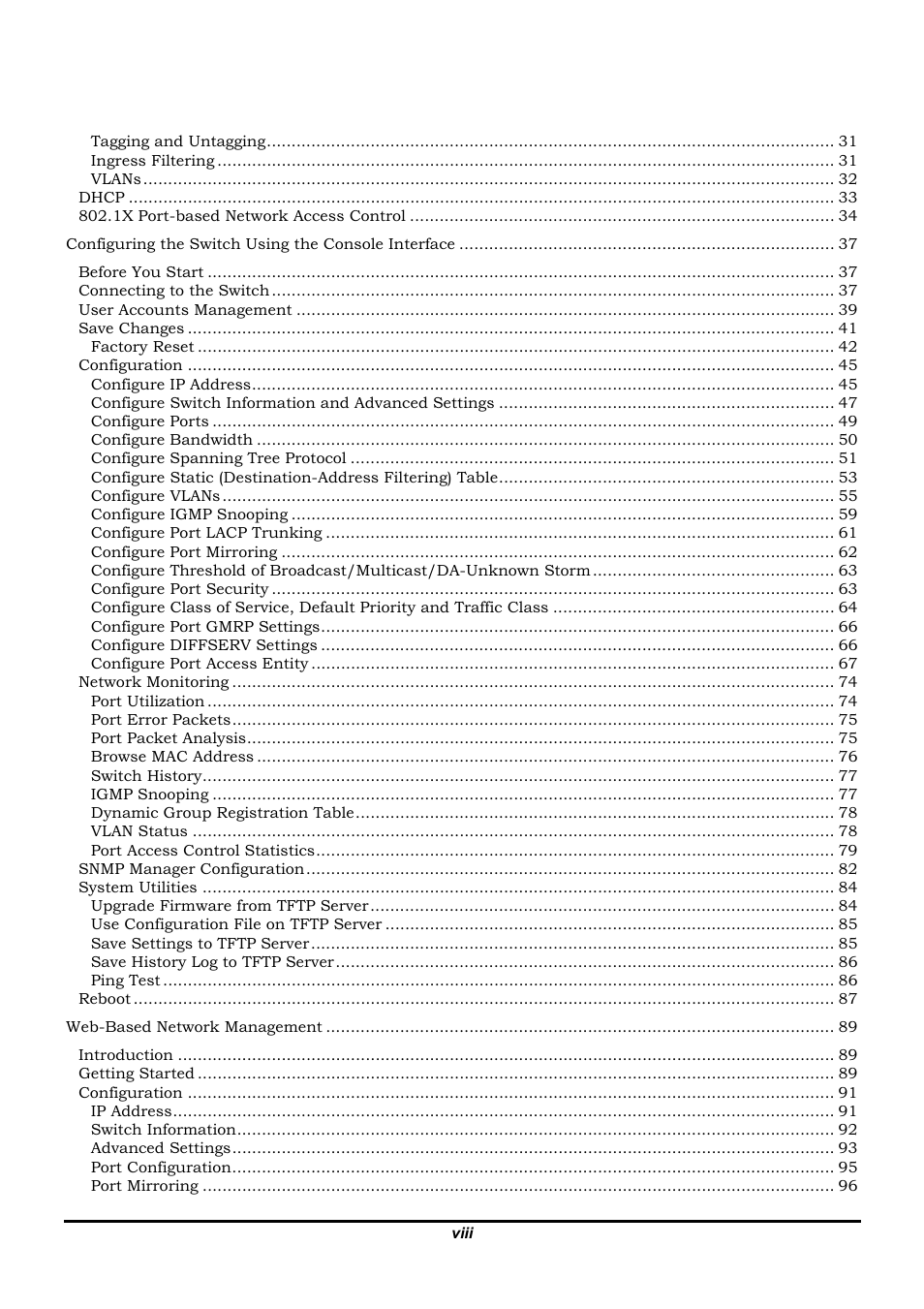 D-Link DES-3226 User Manual | Page 8 / 179