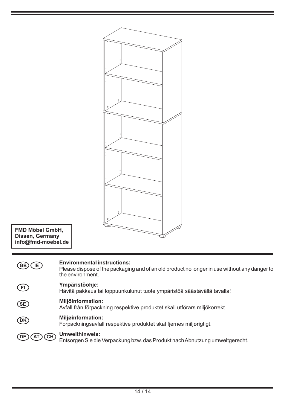 Livarno SHELVING UNIT User Manual | Page 14 / 14