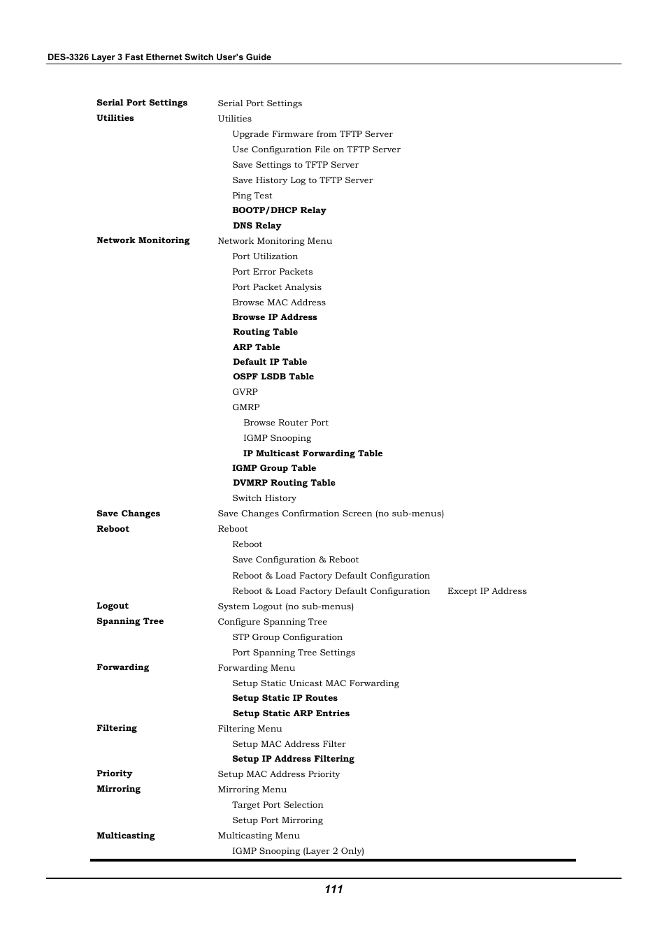 D-Link DES-3326 User Manual | Page 111 / 285