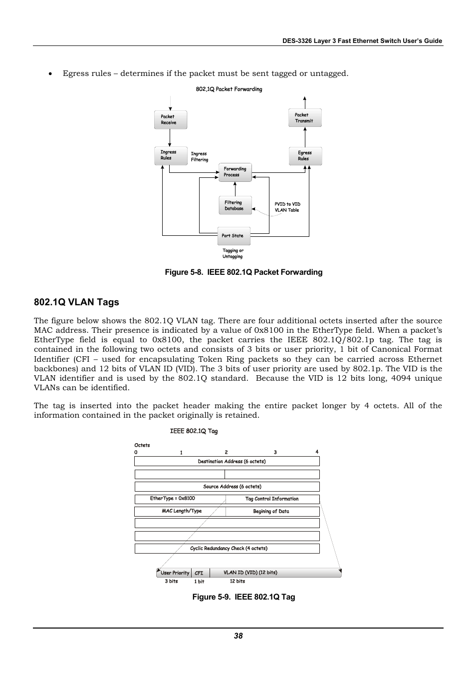 1q vlan tags | D-Link DES-3326 User Manual | Page 38 / 285