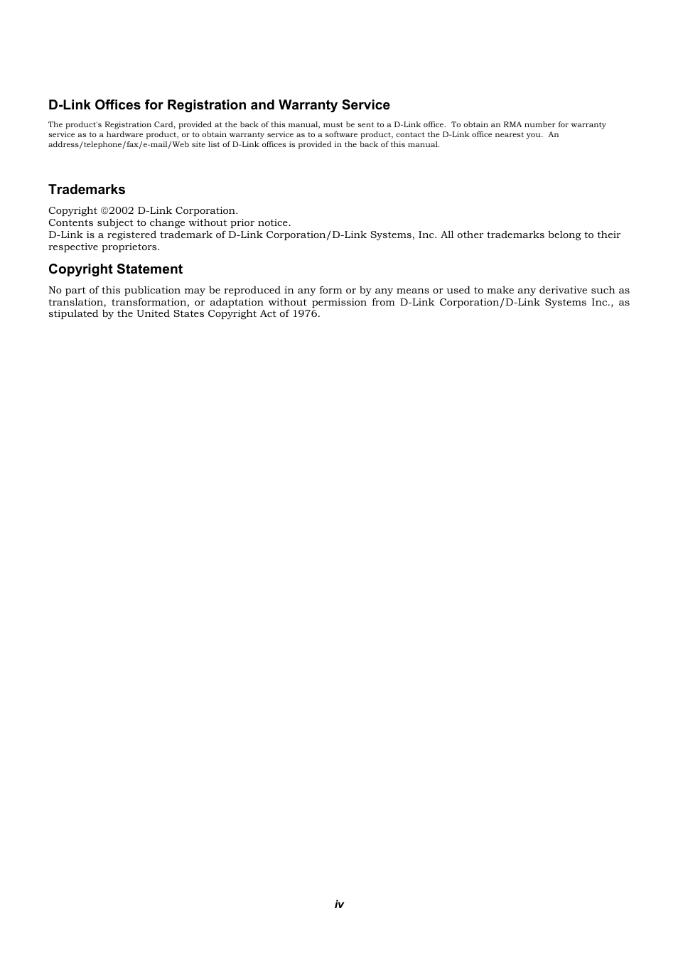 Trademarks, Copyright statement | D-Link DES-3326 User Manual | Page 4 / 285