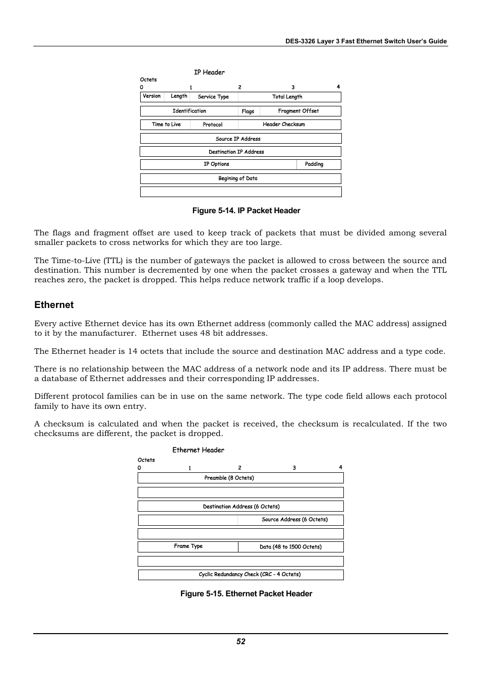 Ethernet | D-Link DES-3326 User Manual | Page 52 / 285