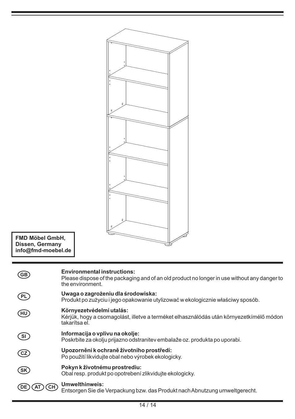 Livarno SHELVING UNIT User Manual | Page 14 / 14