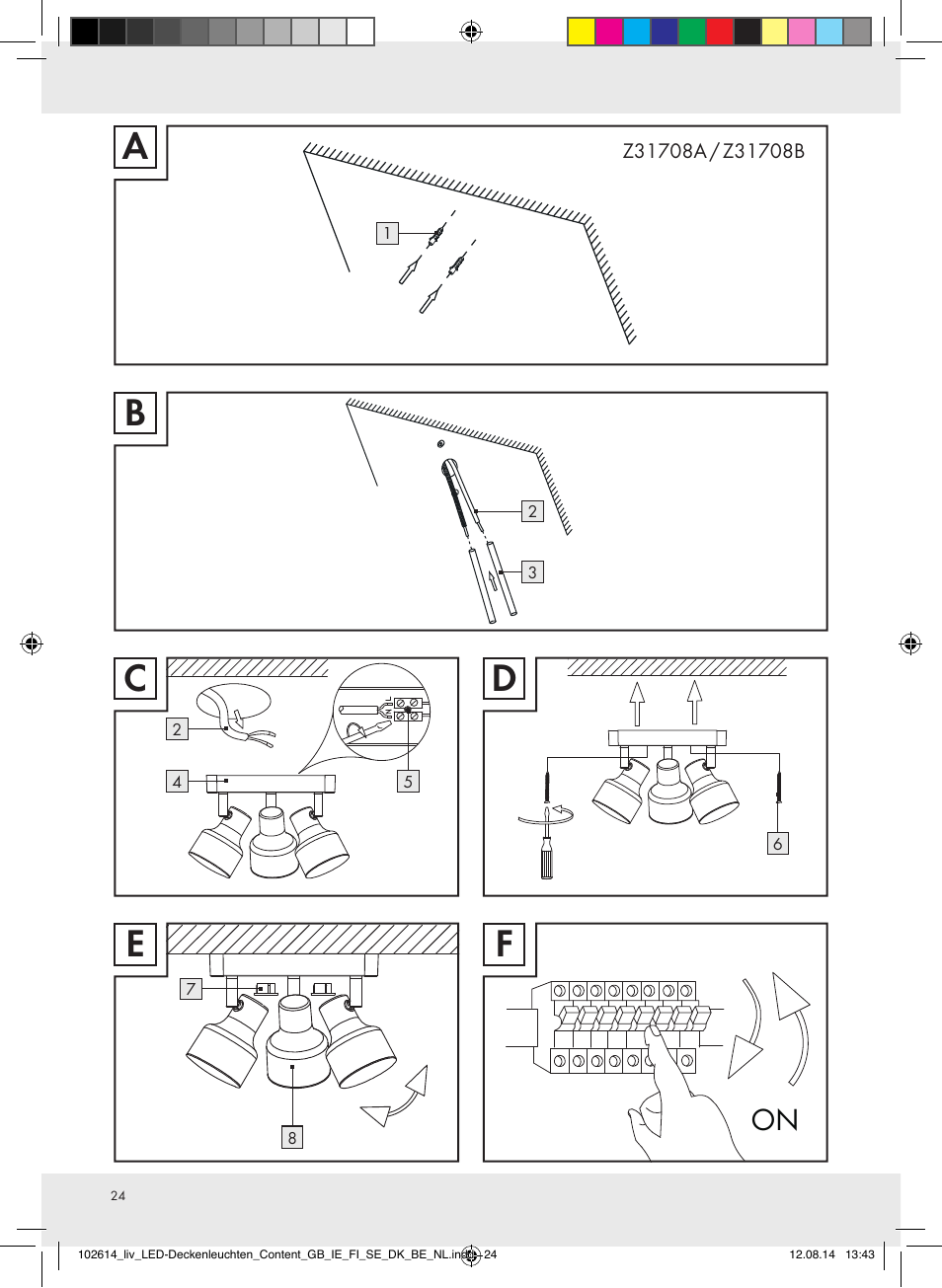 Livarno Z31708A/Z31708B/ Z31708C/Z31708D User Manual | Page 24 / 29