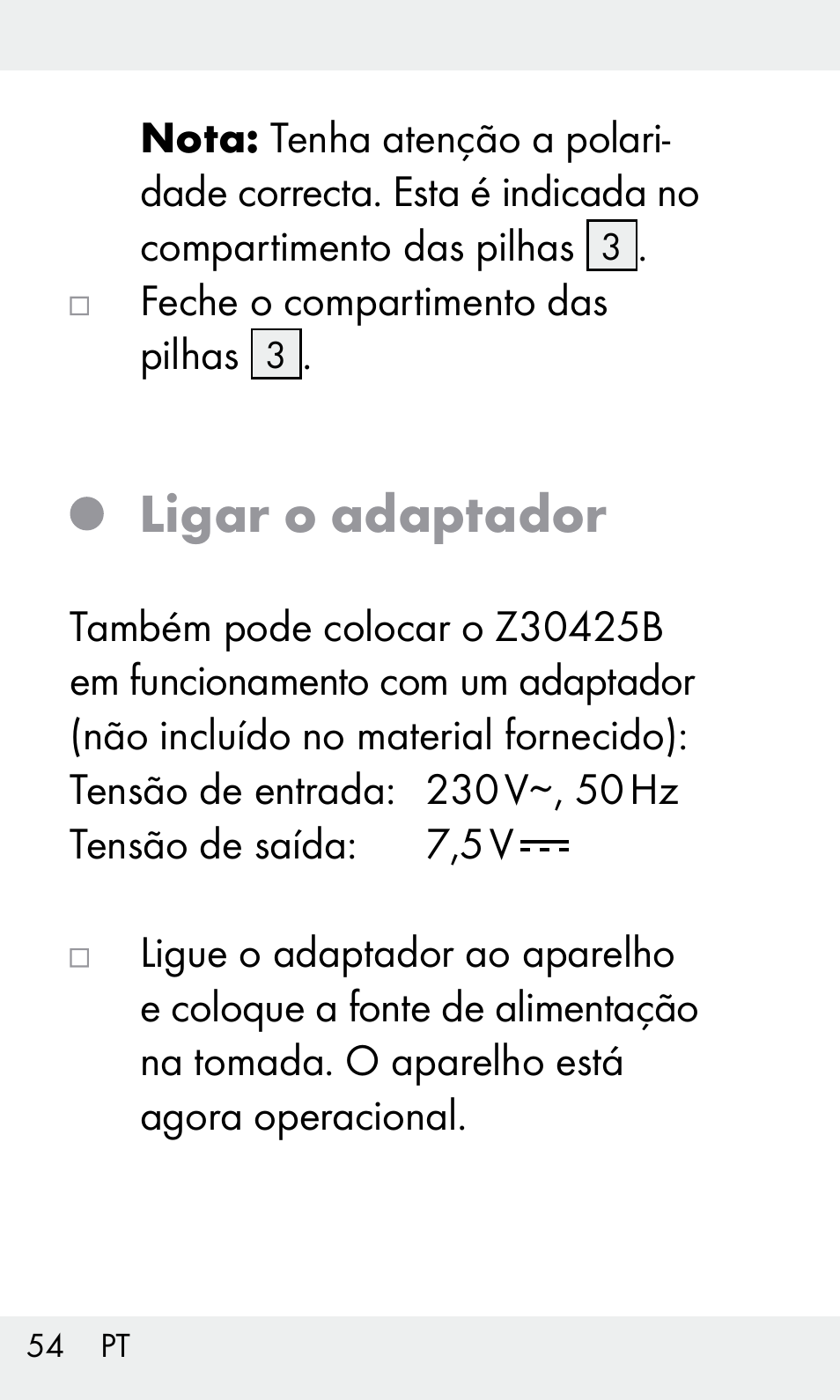 Ligar o adaptador | Livarno Z31603/Z30425B User Manual | Page 54 / 97