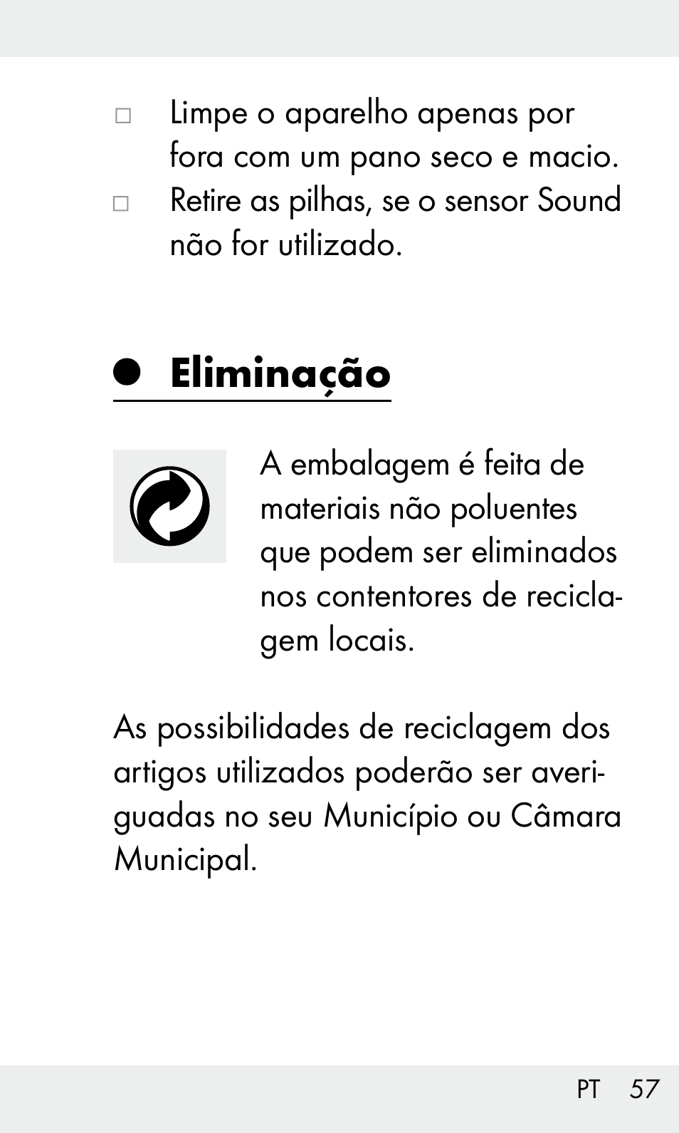 Eliminação | Livarno Z31603/Z30425B User Manual | Page 57 / 97