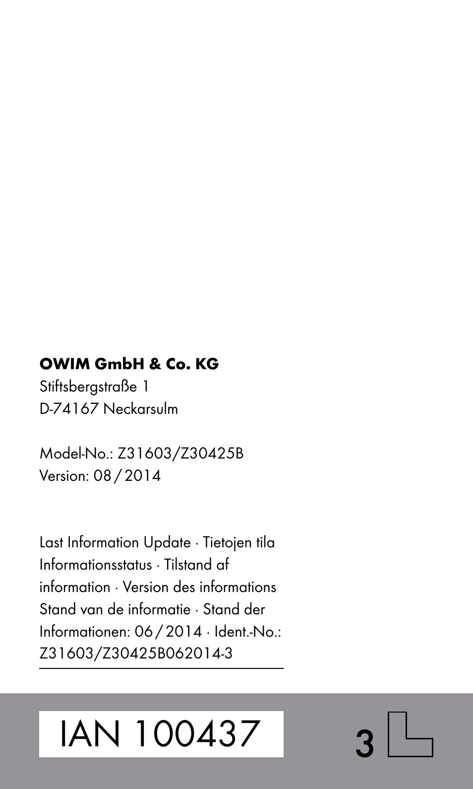 Livarno Z31603/Z30425B User Manual | Page 127 / 127