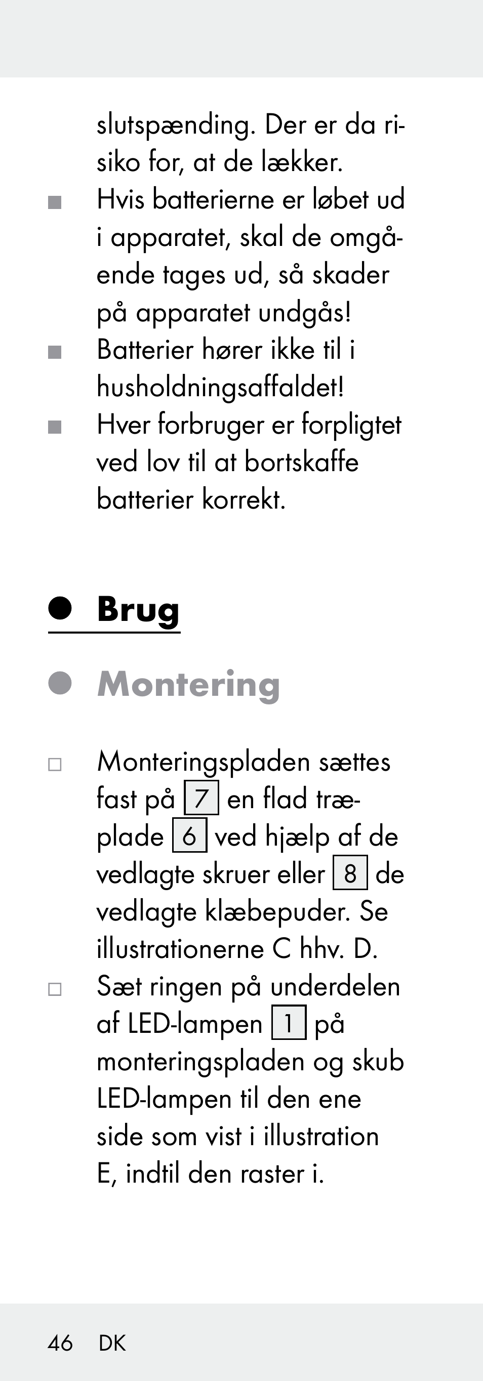 Brug montering | Livarno Z31730A/Z31730B User Manual | Page 46 / 90