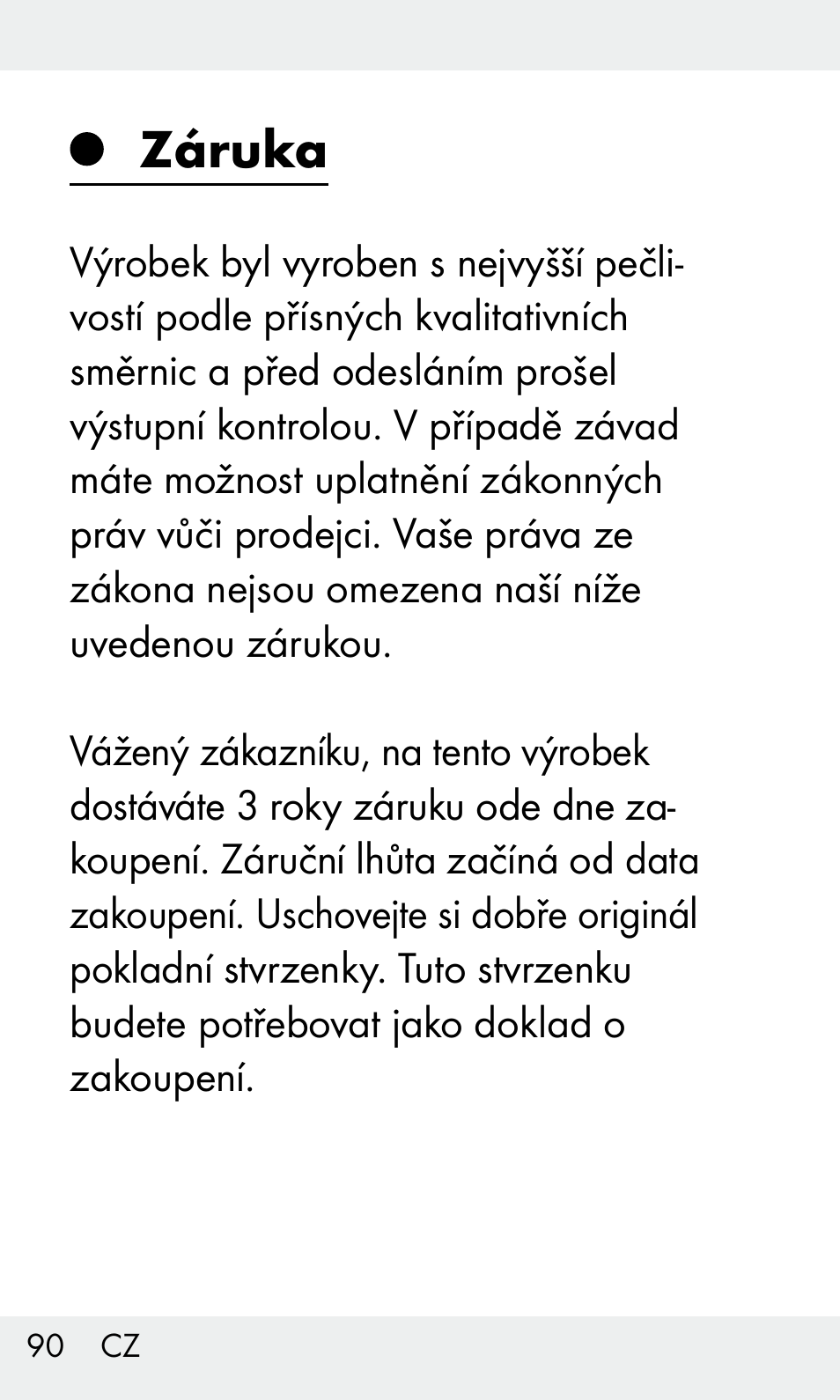 Záruka | Livarno Z31603/Z30425B User Manual | Page 90 / 128