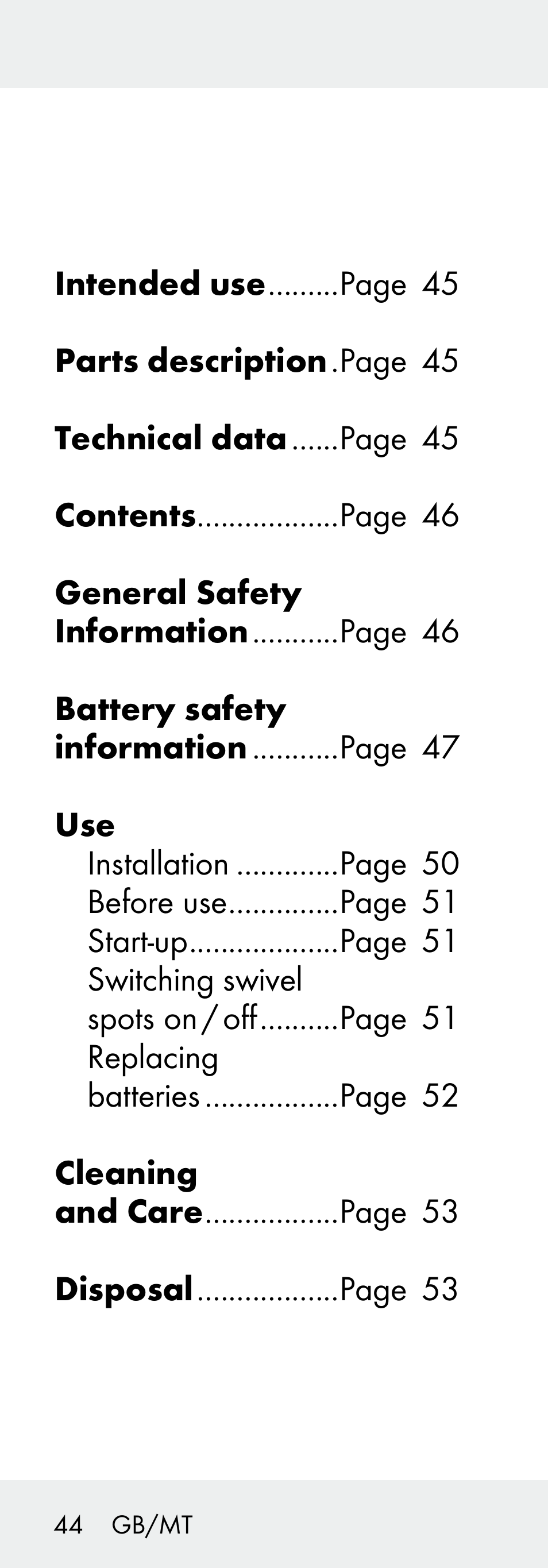 Livarno Z31730A/Z31730B User Manual | Page 44 / 68