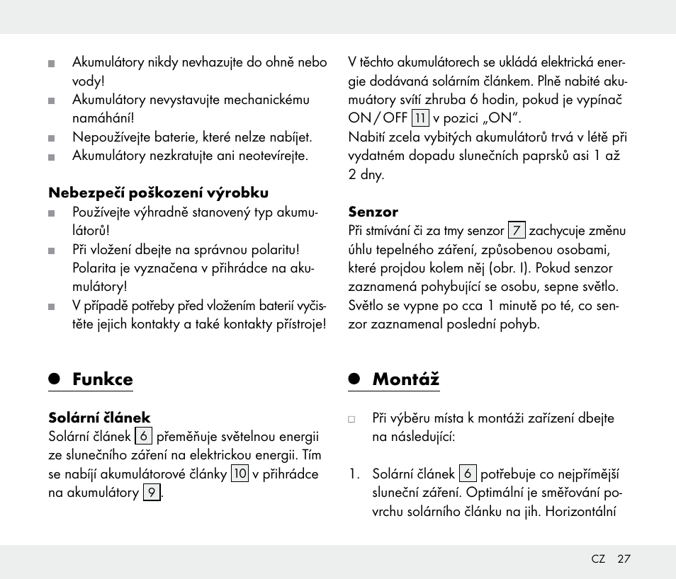 Funkce, Montáž | Livarno 108340-14-01/108340-14-02/108340-14-03 User Manual | Page 27 / 42