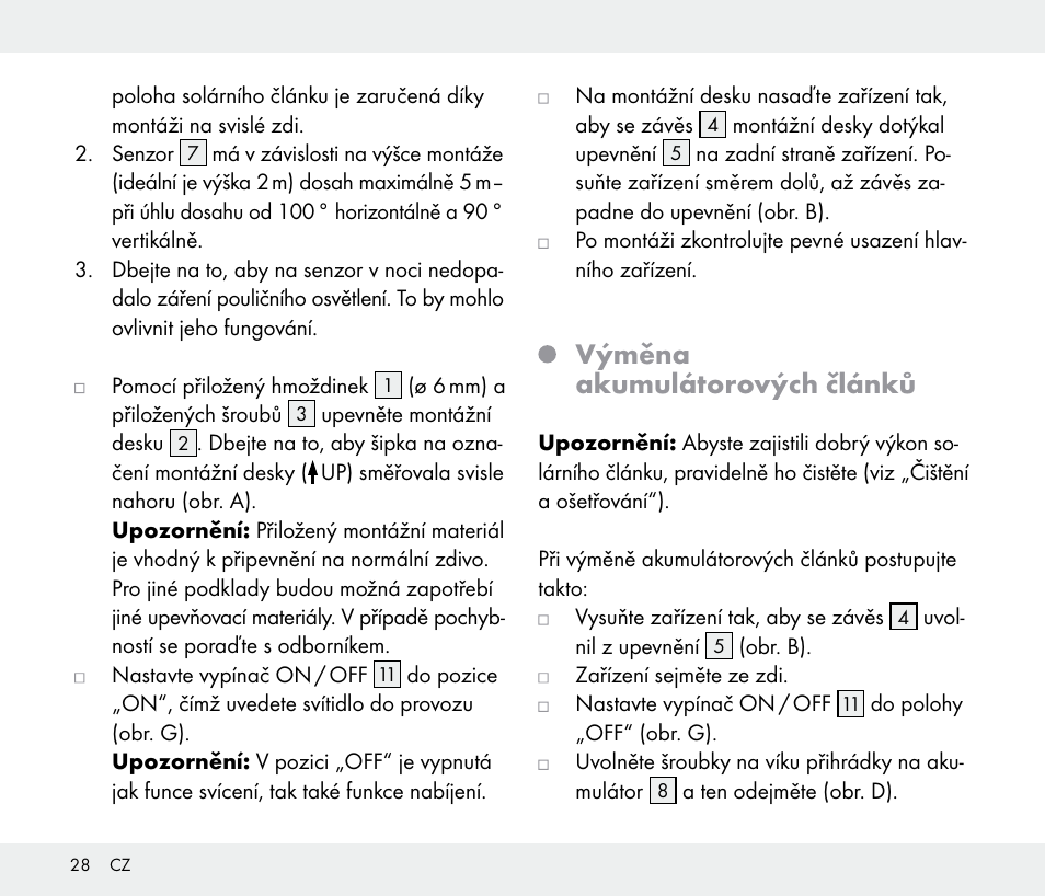 Výměna akumulátorových článků | Livarno 108340-14-01/108340-14-02/108340-14-03 User Manual | Page 28 / 42