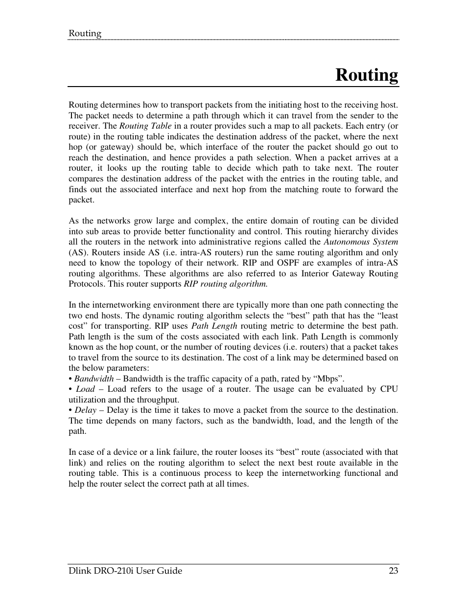 4 routing, 4routing | D-Link DRO-210i User Manual | Page 23 / 78