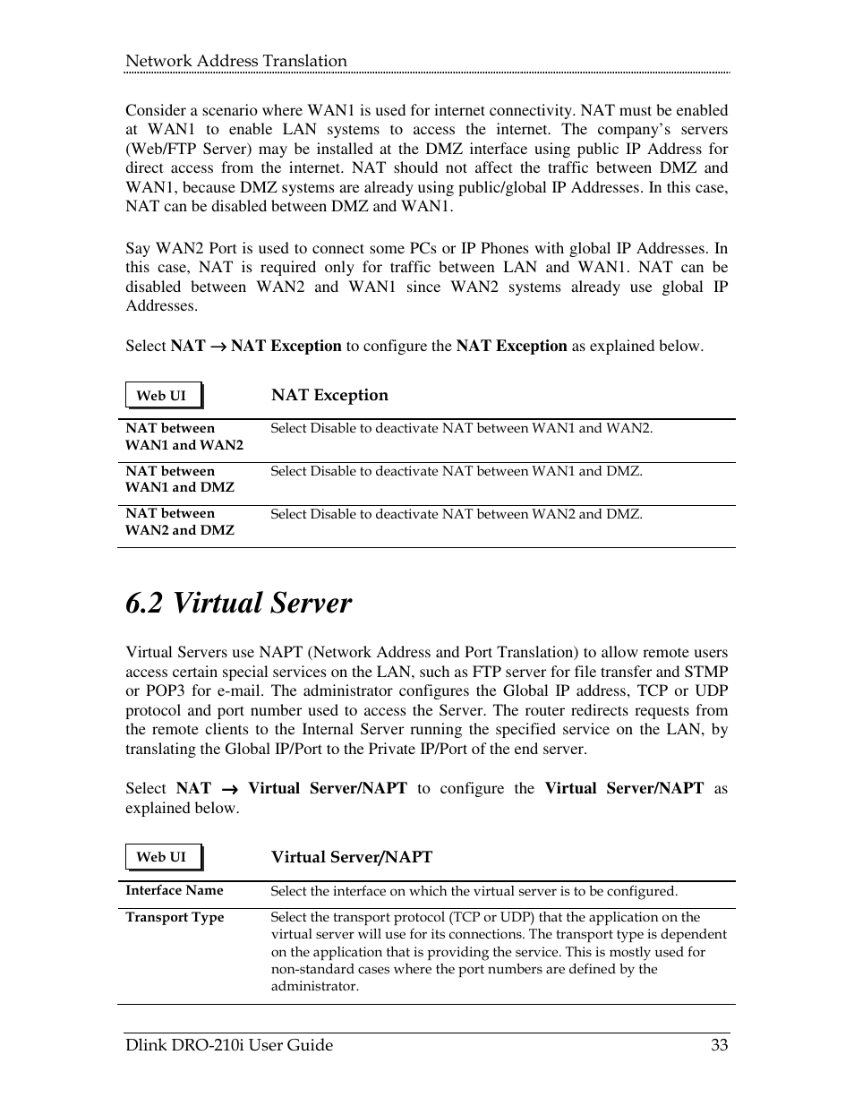 Irtual, Erver, 2 virtual server | D-Link DRO-210i User Manual | Page 33 / 78