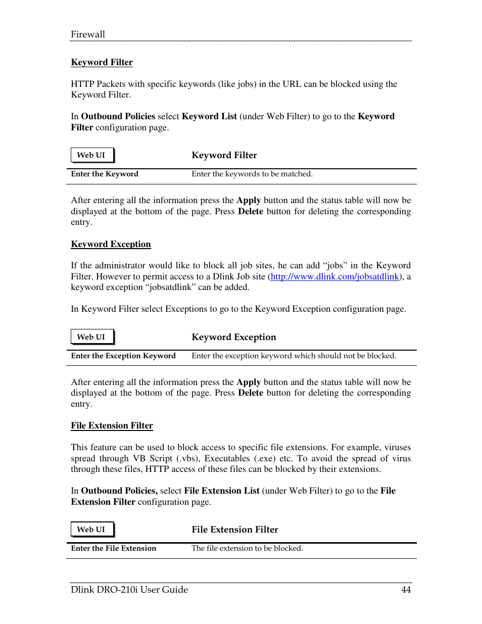 D-Link DRO-210i User Manual | Page 44 / 78