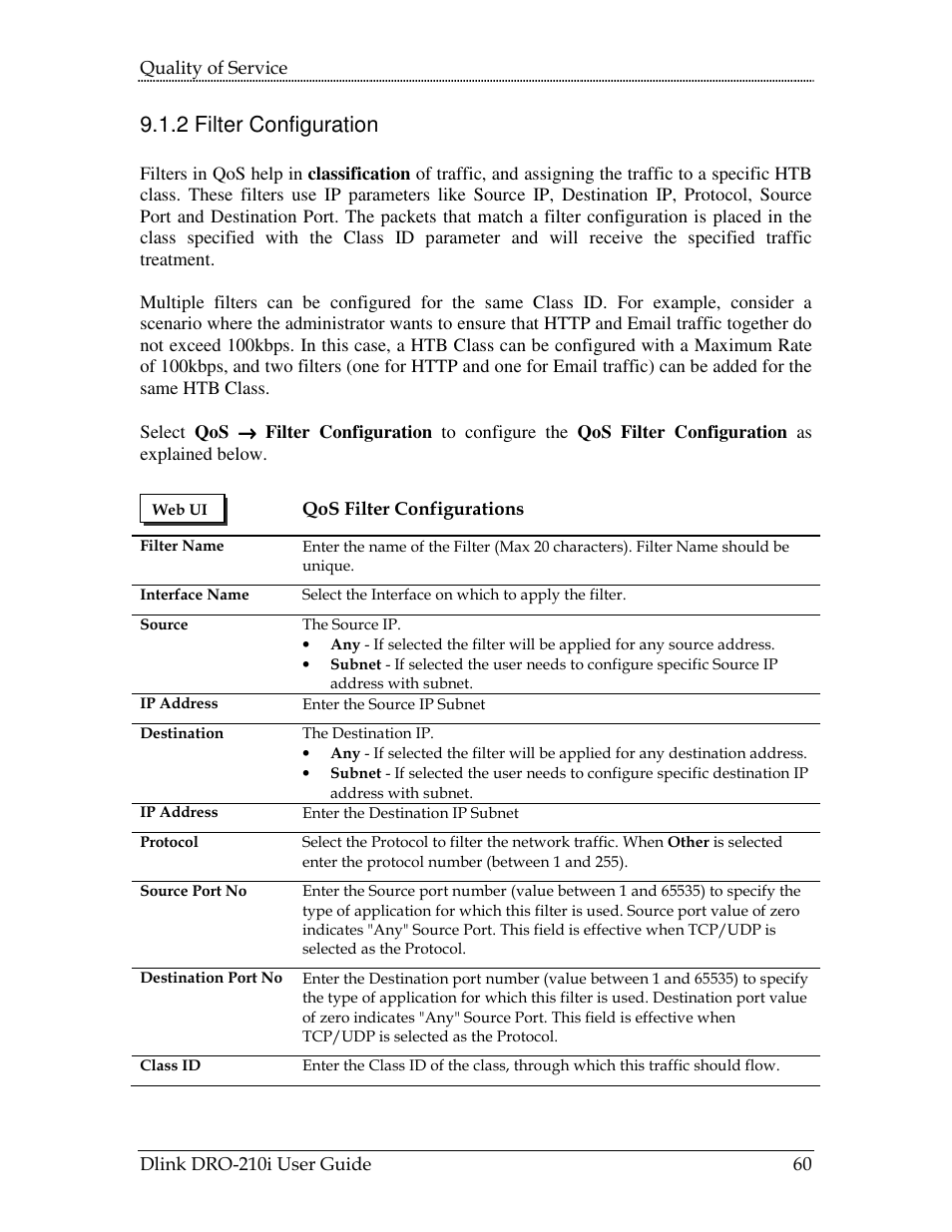 2 filter configuration | D-Link DRO-210i User Manual | Page 60 / 78