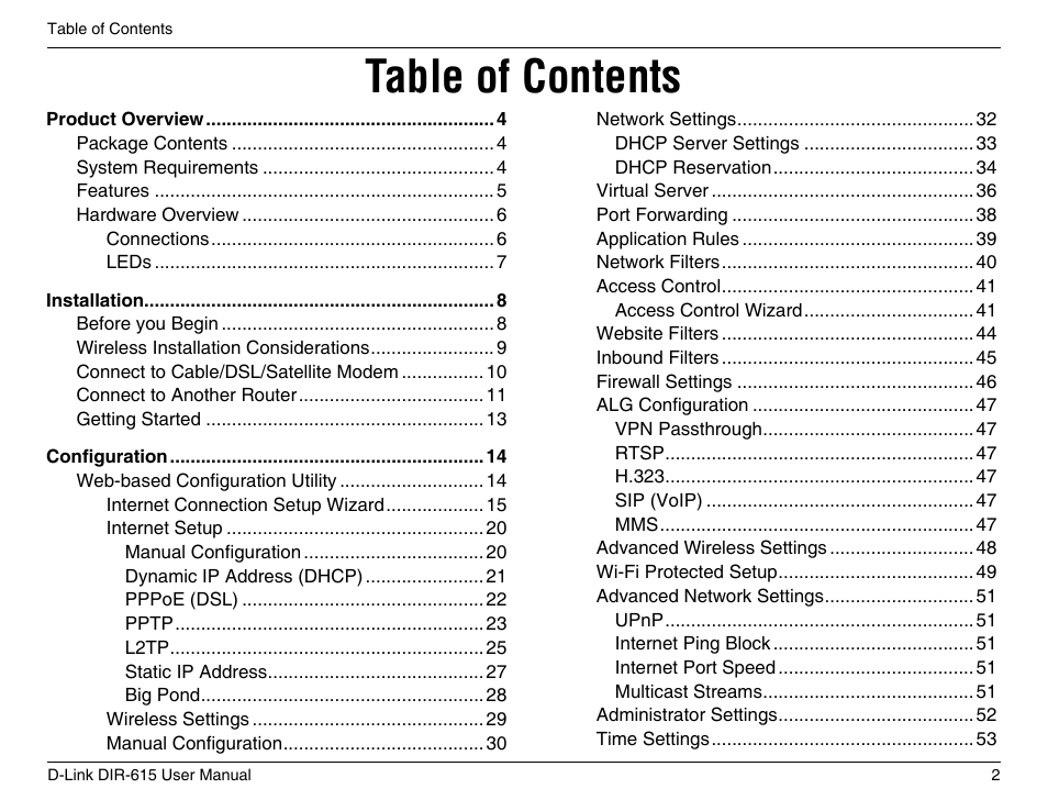 D-Link DIR-615 User Manual | Page 2 / 117