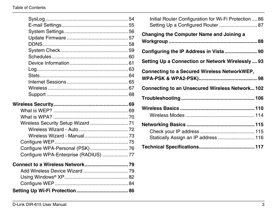 D-Link DIR-615 User Manual | Page 3 / 117