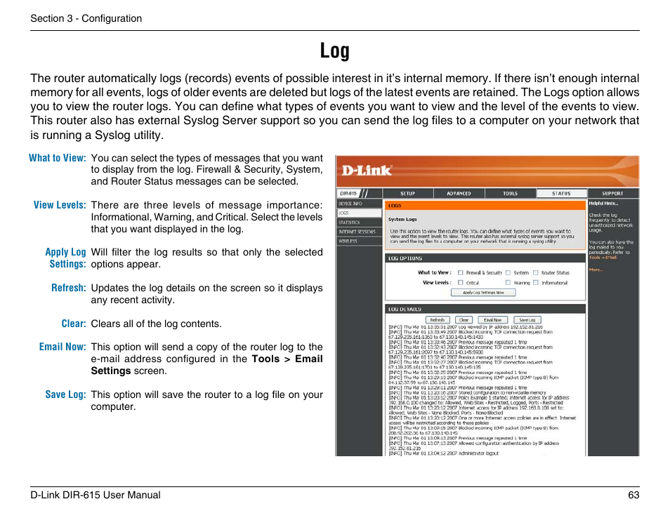 D-Link DIR-615 User Manual | Page 63 / 117