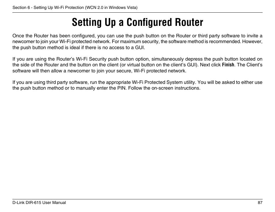 Setting up a configured router | D-Link DIR-615 User Manual | Page 87 / 117