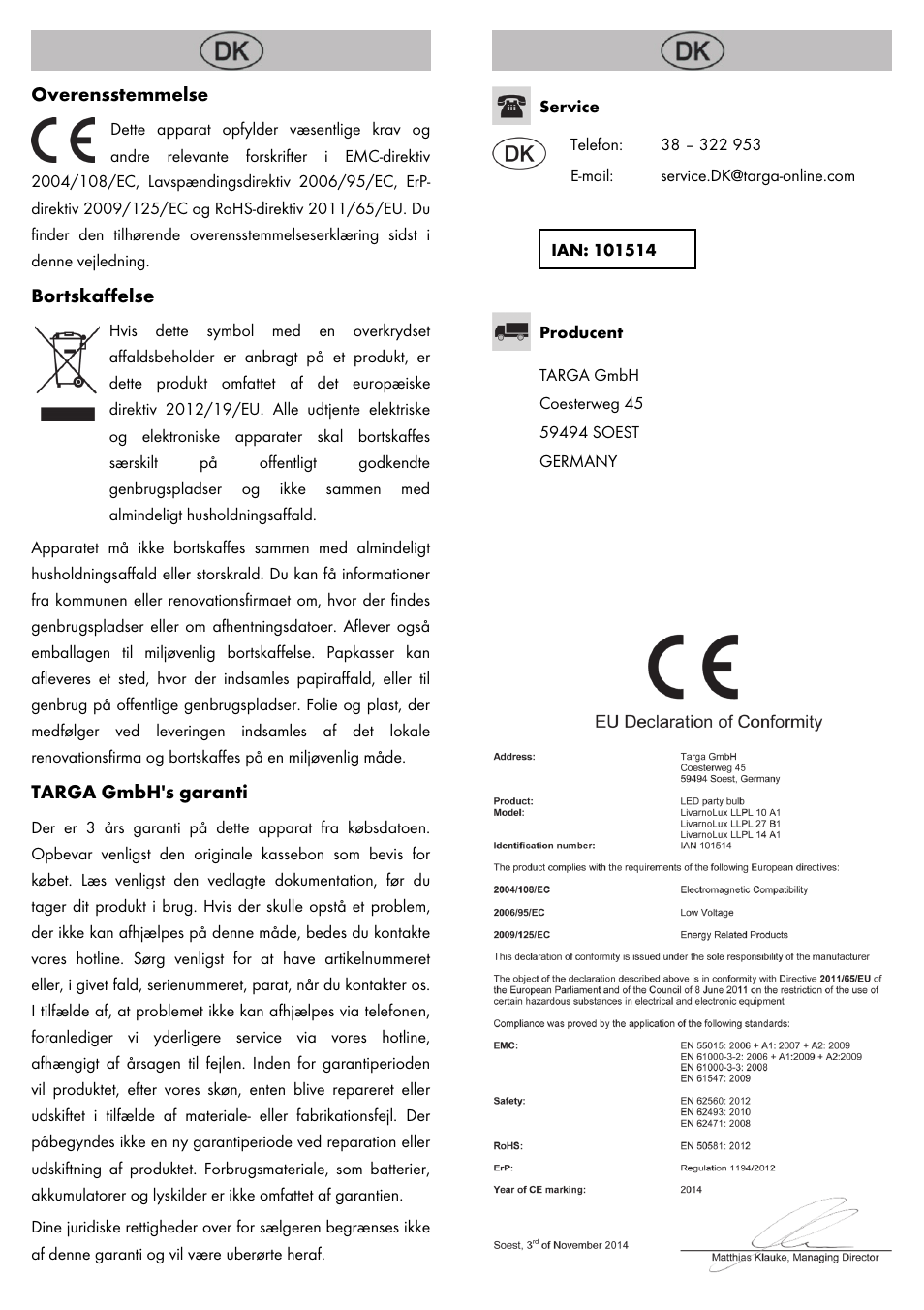 Livarno LED PARTY LIGHT User Manual | Page 8 / 14